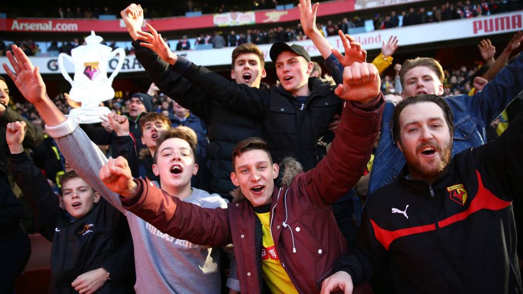 Watford fans at Arsenal