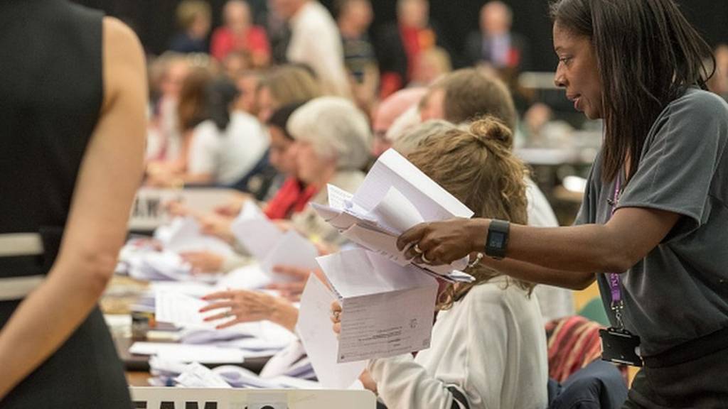 Dépouillement du vote à Maidenhead