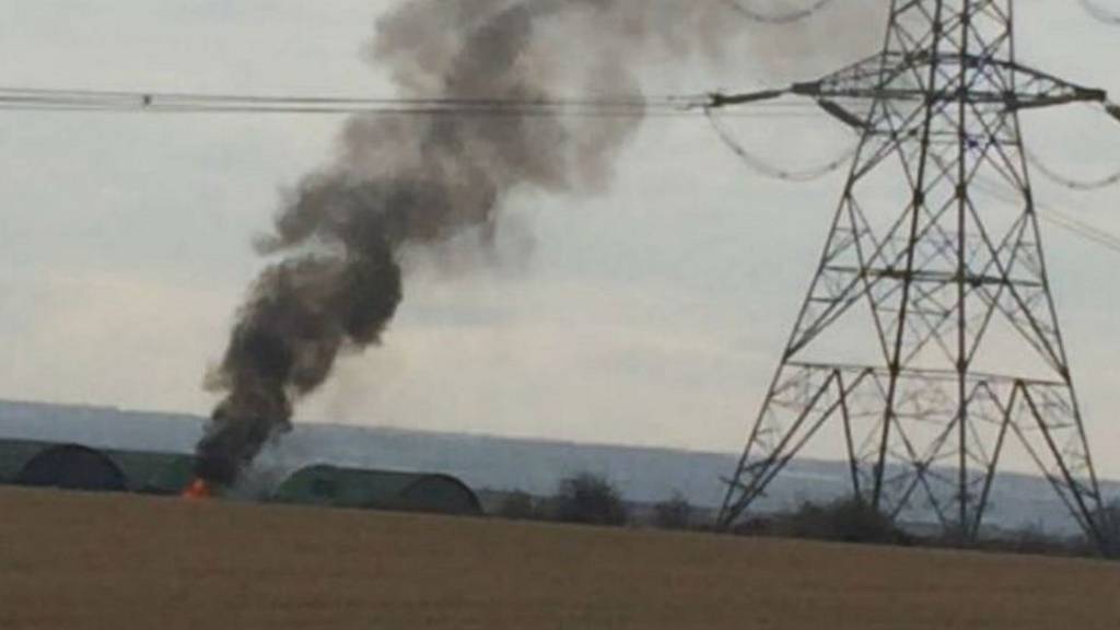 Crash scene off Burrows Lane