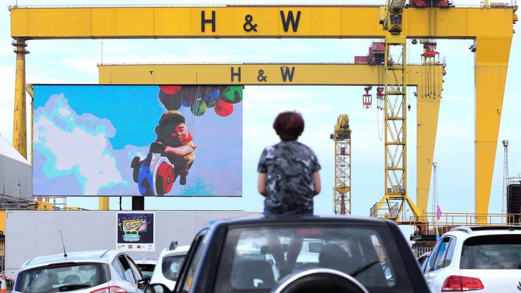 Drive-in cinema at Harland and Wolff
