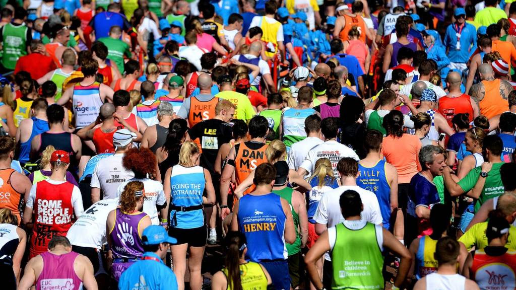 Runners in the Great North Run