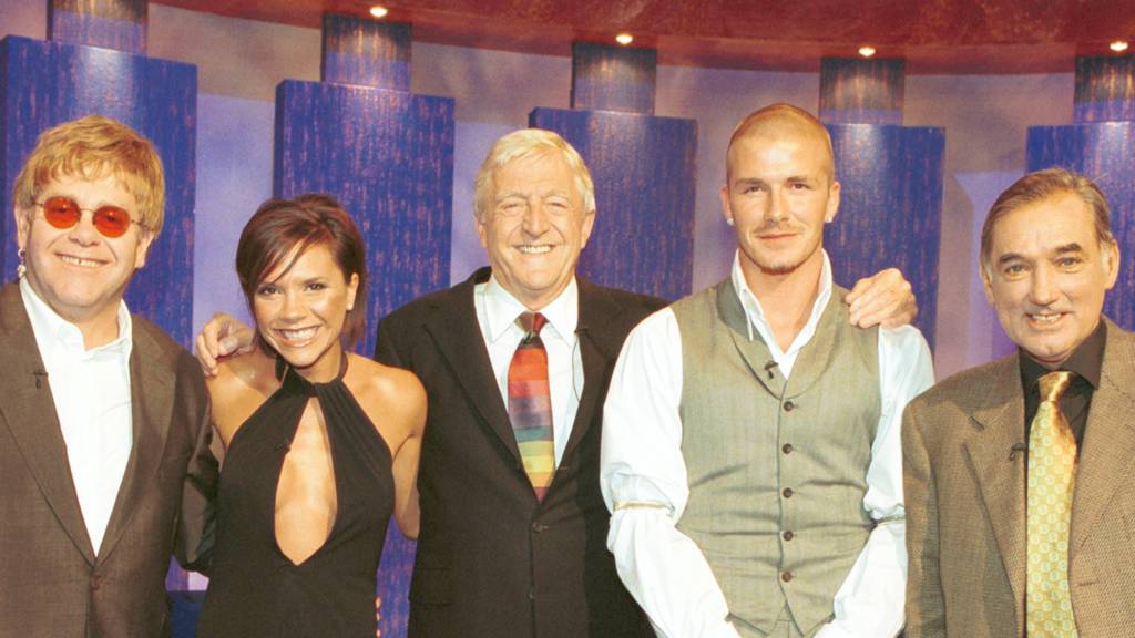 Sir Elton John, Victoria Beckham, Michael Parkinson, David Beckham, George Best