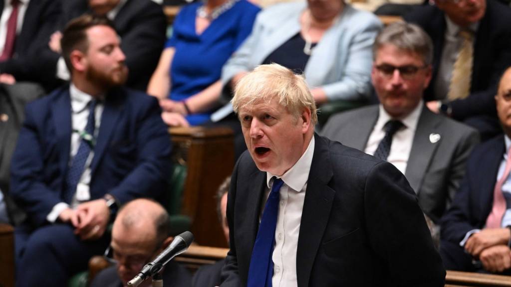 Boris Johnson in Parliament