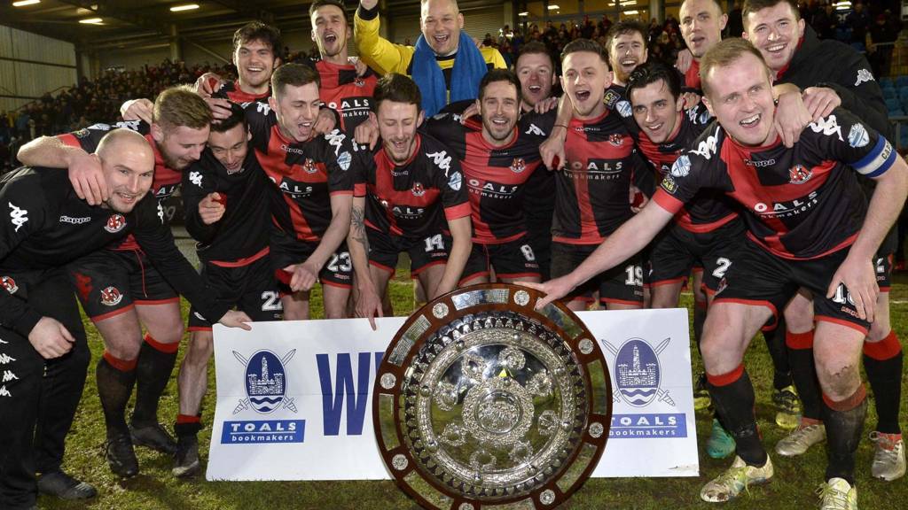 County Antrim Shield holders Crusaders