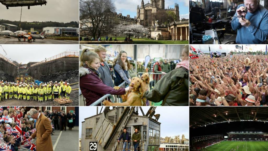 Montage of West Country scenes