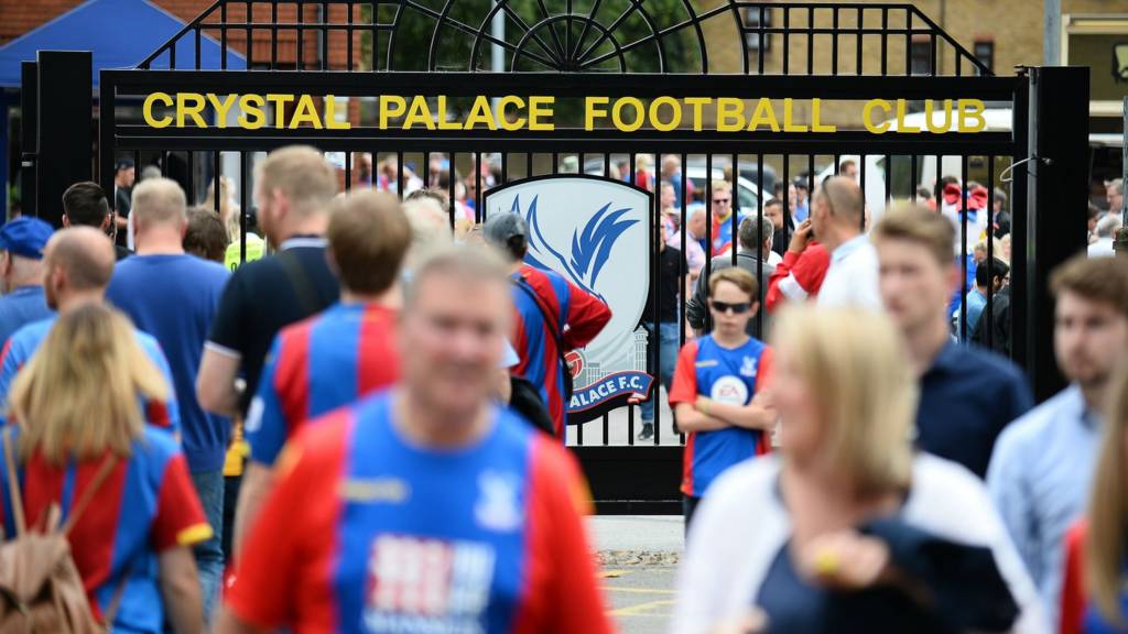 Fans arrive at Selhurst Park