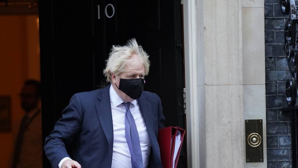 Boris Johnson leaving Downing St