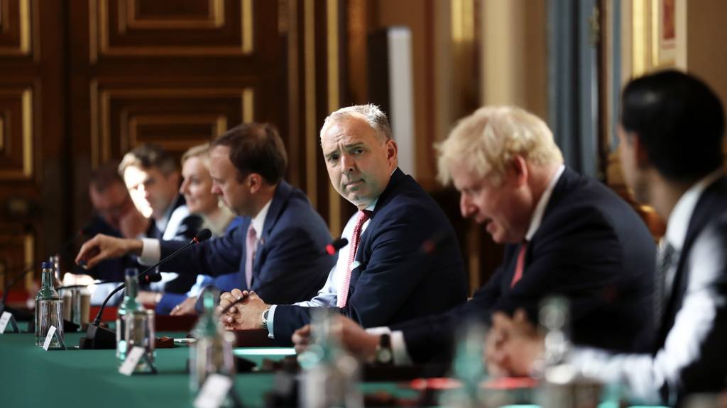 Cabinet Secretary Mark Sedwill during a Cabinet meeting in 2020