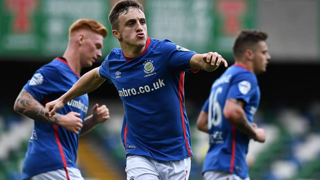Joel Cooper was on target for Linfield against Dungannon
