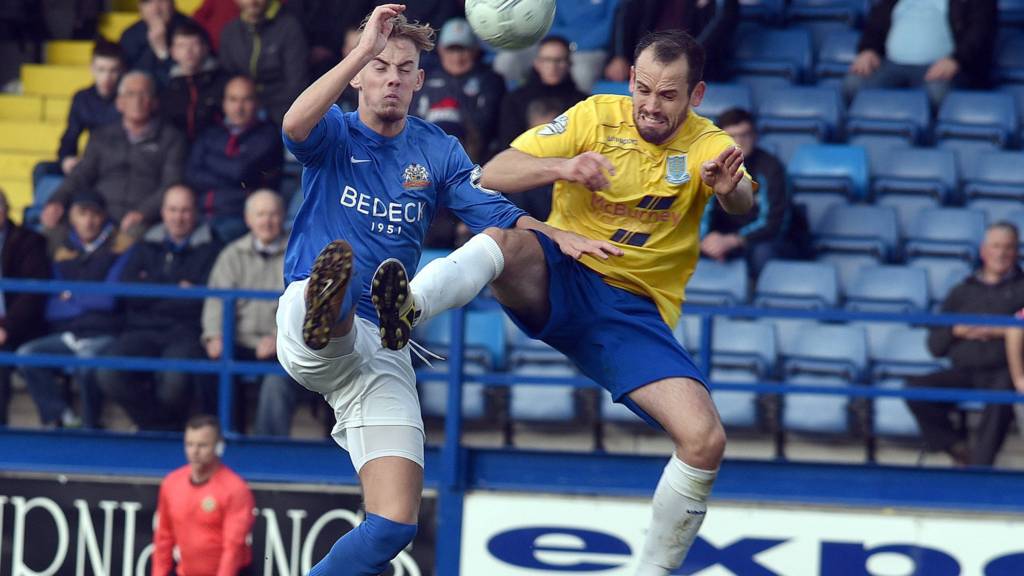 action from Ballymena against Glenavon