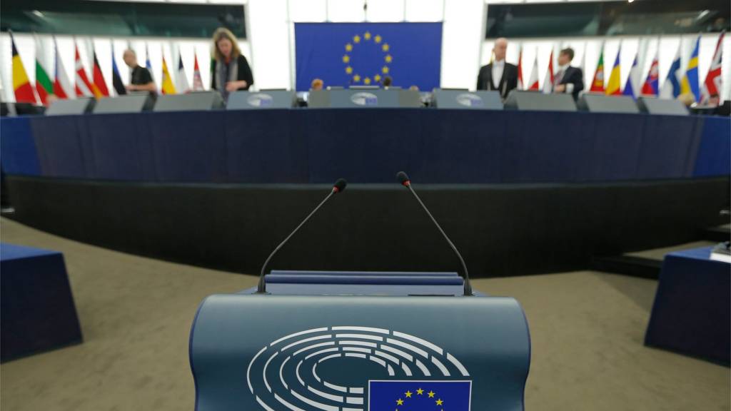 Lectern in the EP hemicycle