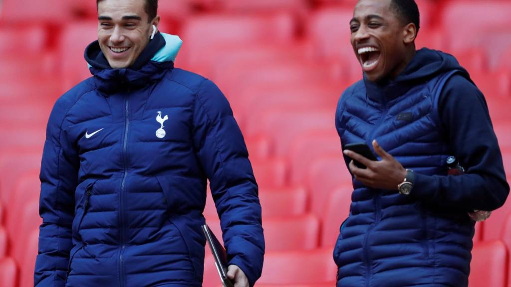 Tottenham's Harry Winks and Kyle Walker-Peters at Wembley