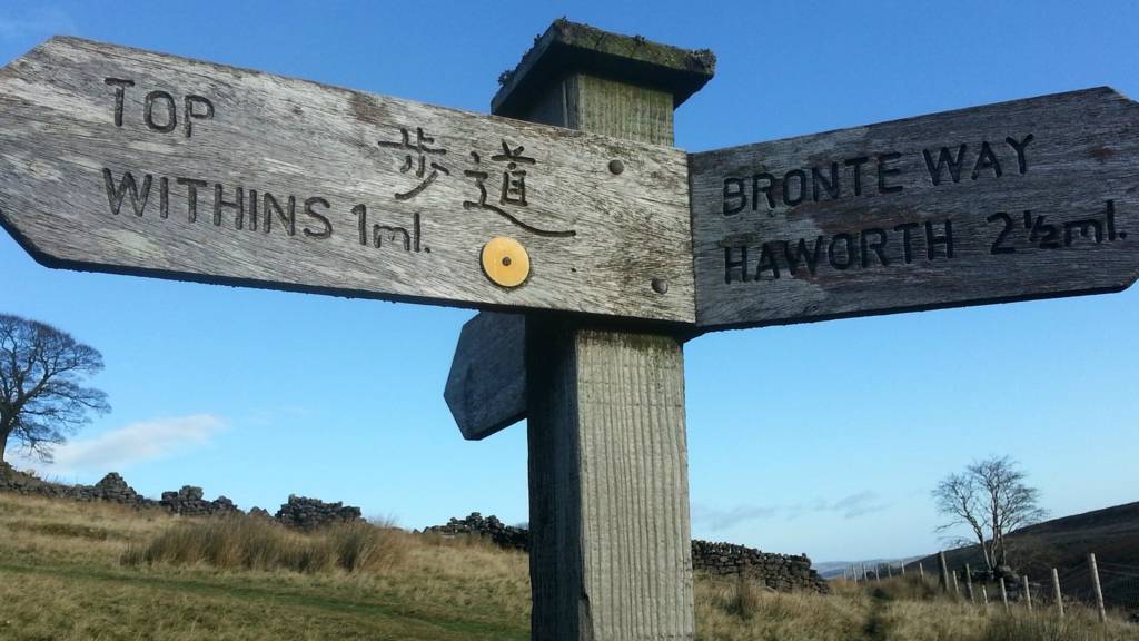 Top Withins sign near Haworth