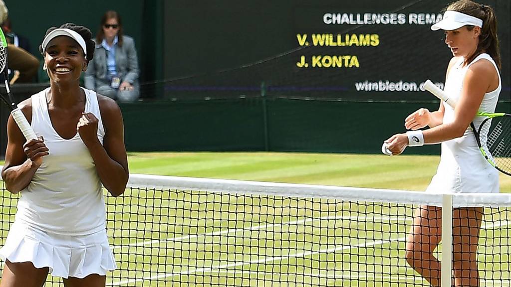 Venus Williams and Johanna Konta