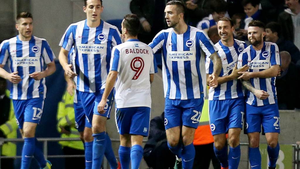 Brighton celebrate goal