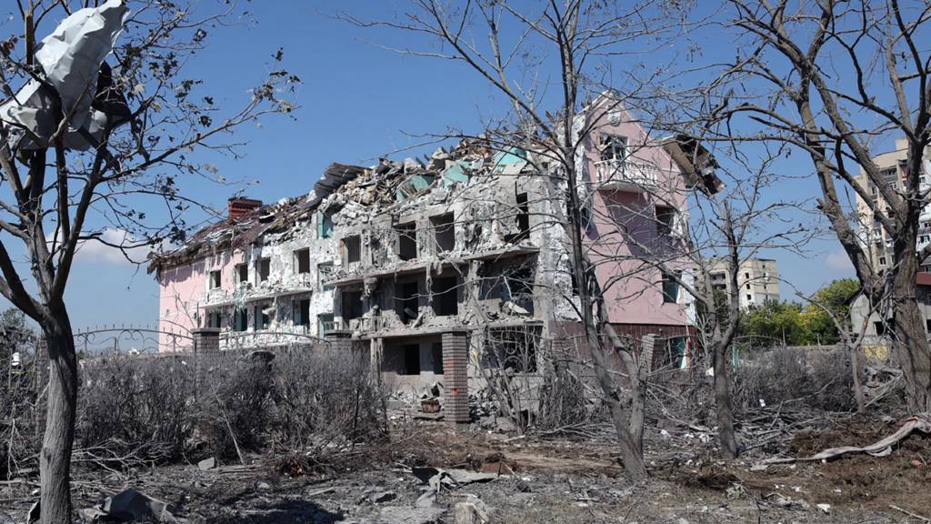 Housing destroyed in Ukraine