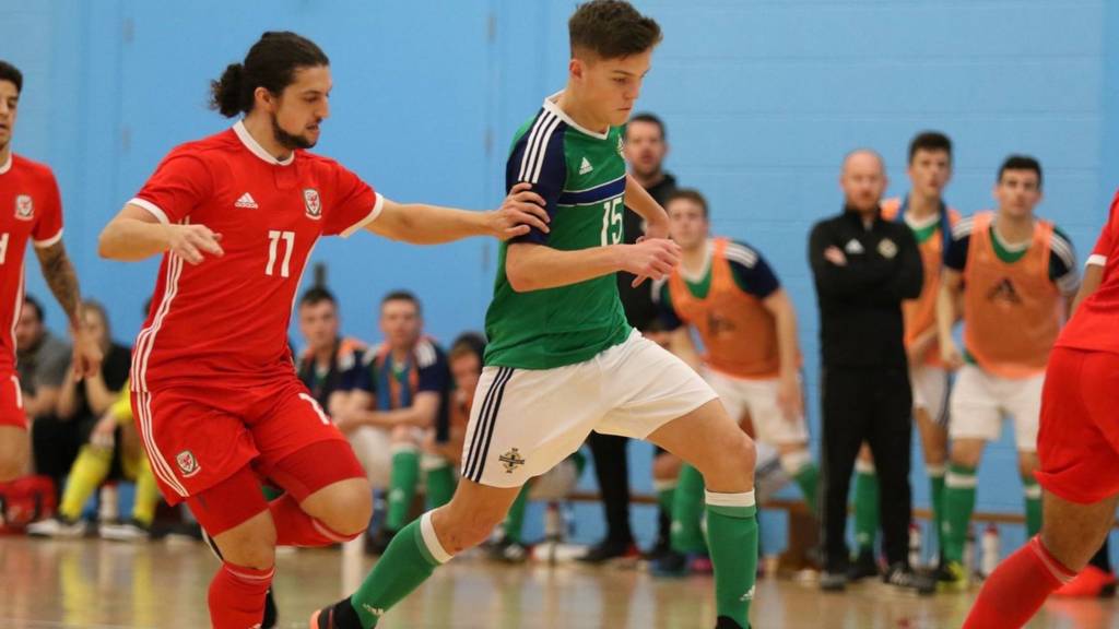 Action from NI v Wales futsal game