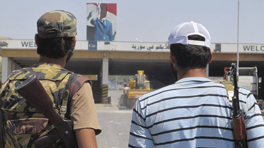 Free Syrian Army members at Jarablus, a border town