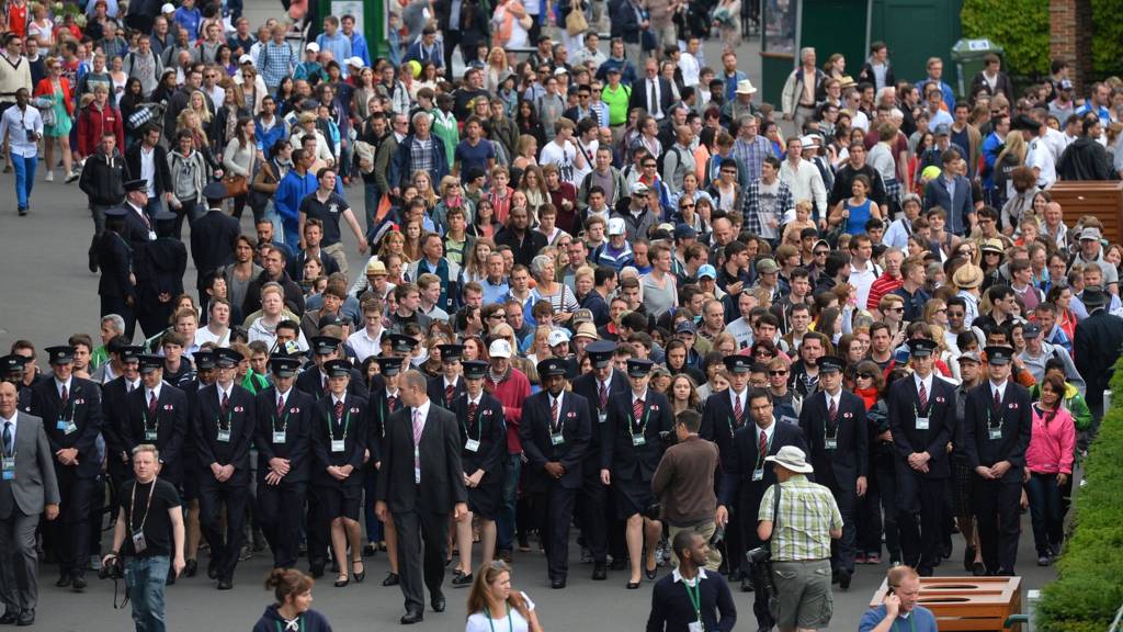 People enter Wimbledon