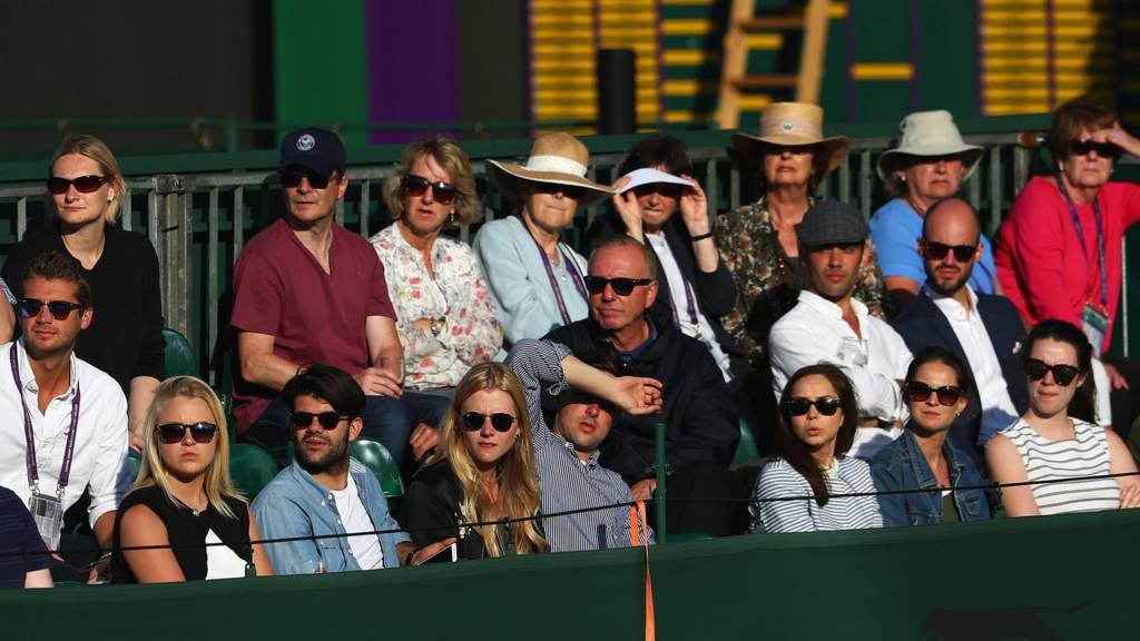 Spectators watch on