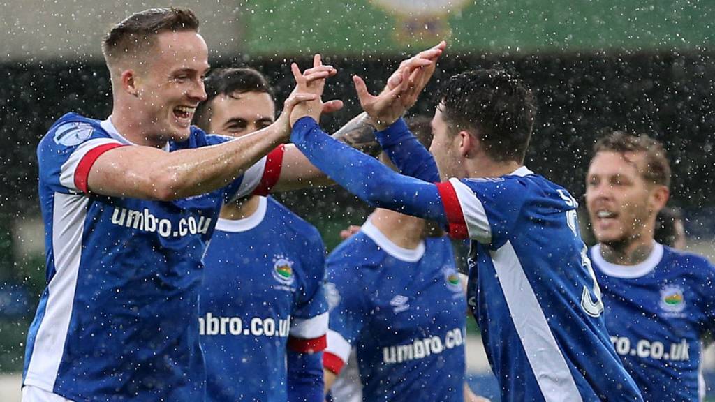 Aaron Burns put Linfield into the lead against Ards