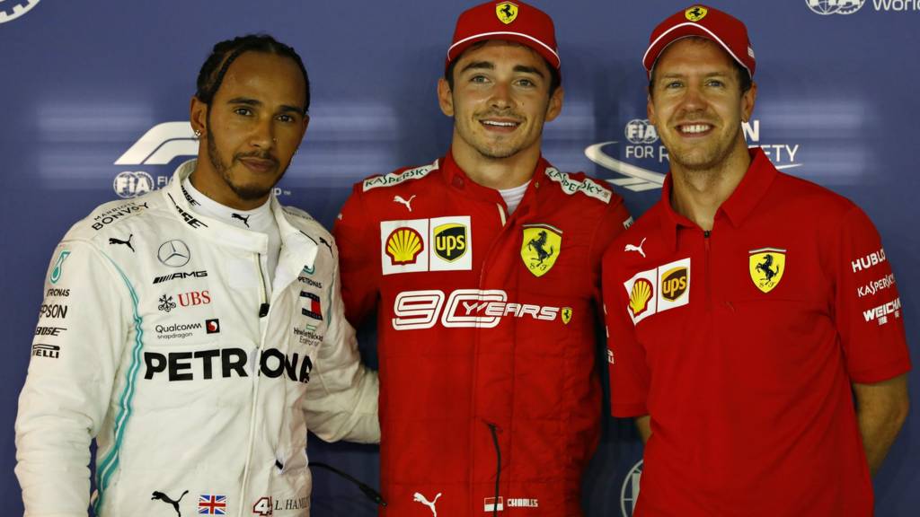 Hamilton, Leclerc and Vettel