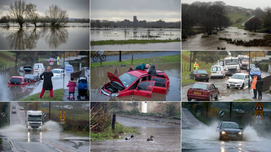 A montage of flood images in the West region