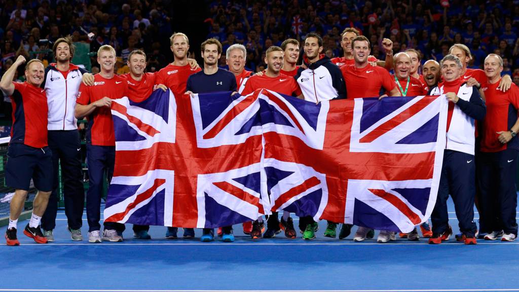 Great Britain celebrate getting to the final