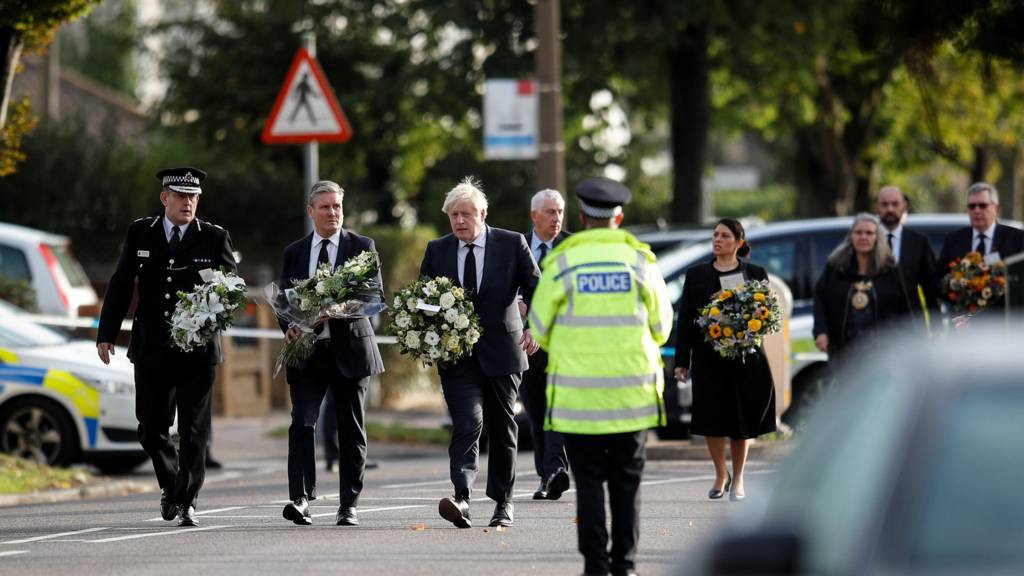 PM and Sir Keir Starmer in Leigh-on-Sea on 16 October 2021