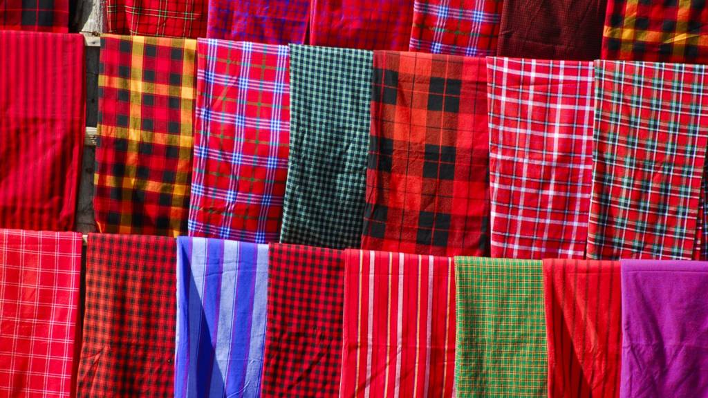 Colourful traditional Maasai clothing