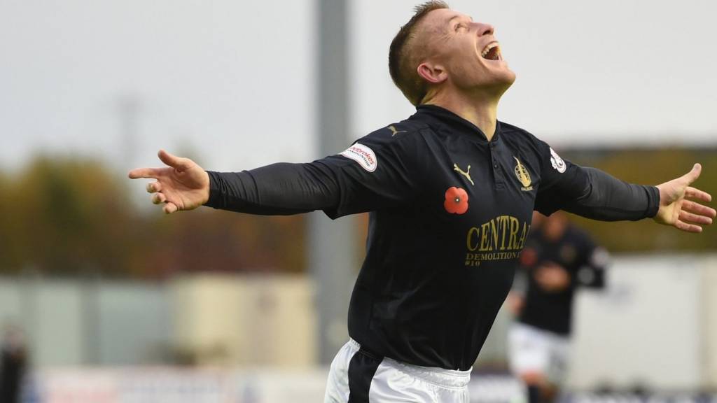 John Baird grabbed a first-half hat-trick for Falkirk against Alloa