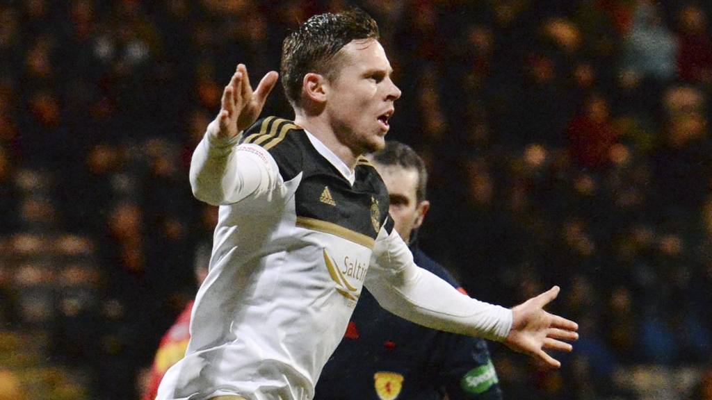 Aberdeen's Simon Church celebrates