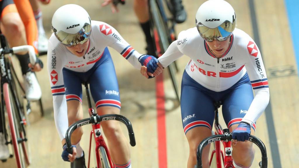 Great Britain's Elinor Barker and Neah Evans