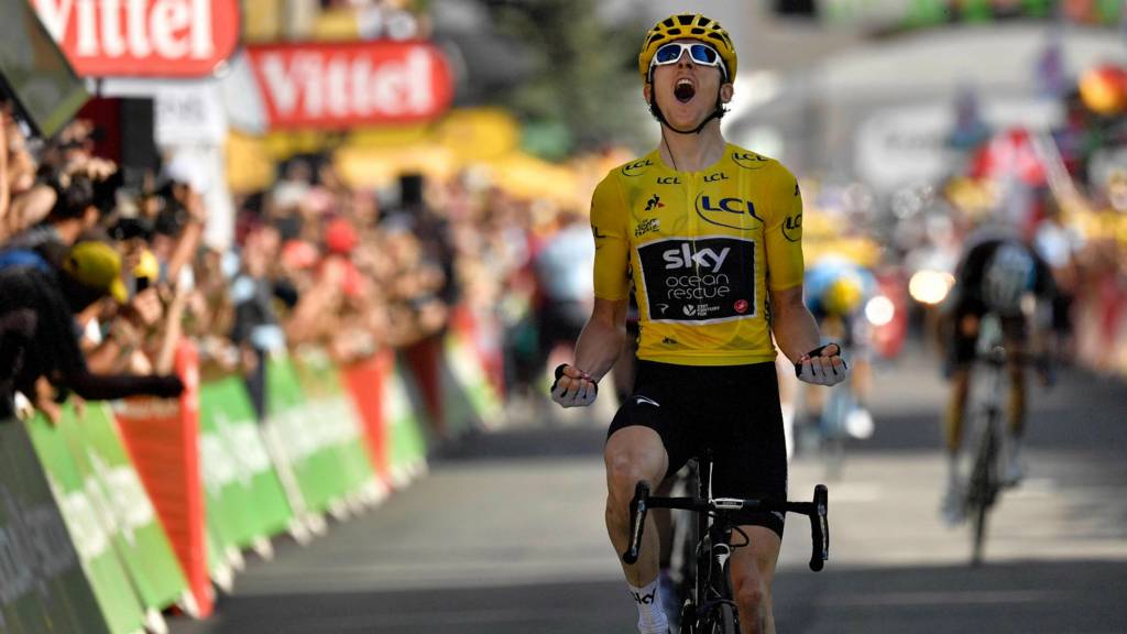 Tour De France Relive How Geraint Thomas Became First Briton To Win On Alpe Dhuez Live Bbc