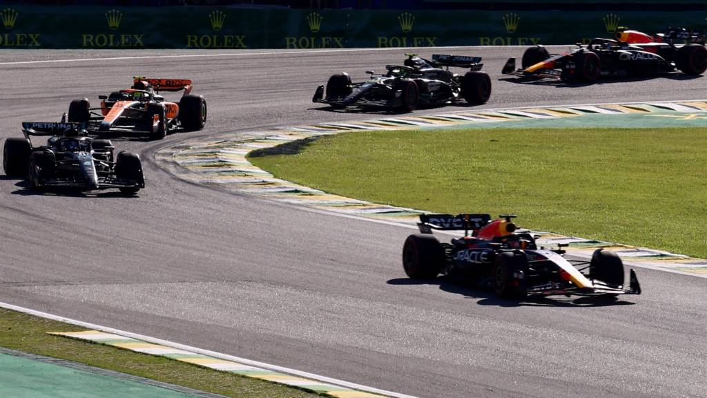 Brazilian GP red-flagged on second lap after first corner pile-up