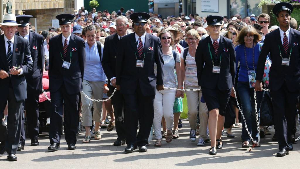 People enter Wimbledon