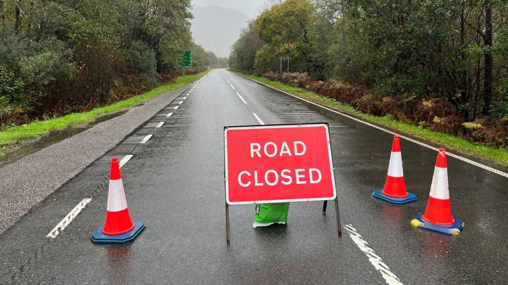 Landslips road floods and trains off Scotland s persistent rain