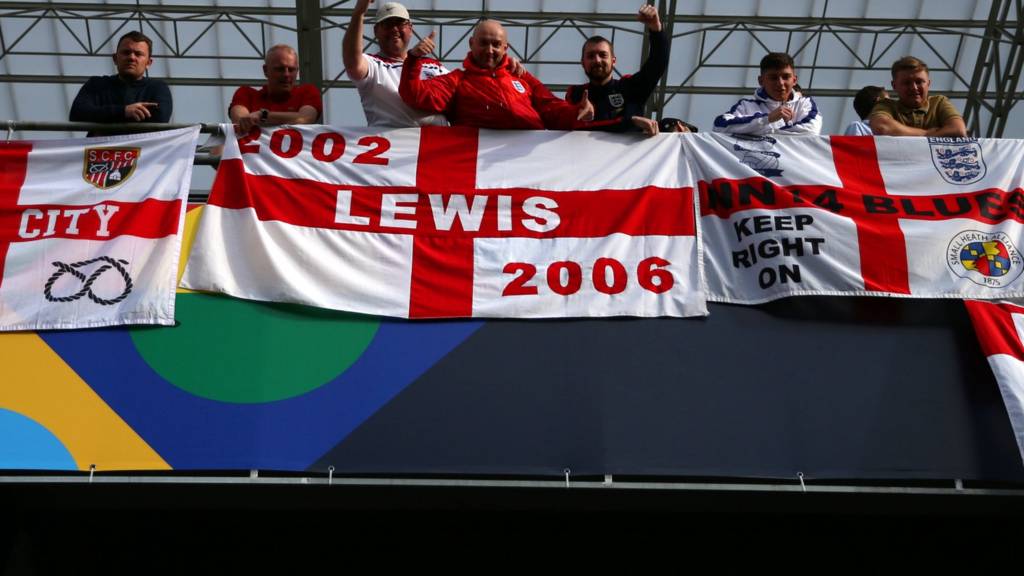England fans at Guimaeres