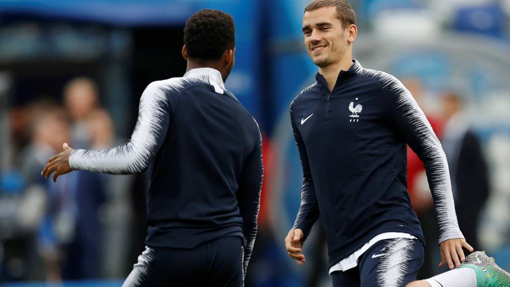 Antoine Griezmann trains