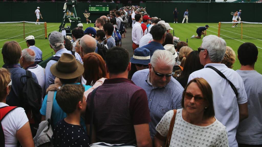 Spectators at Wimbledon