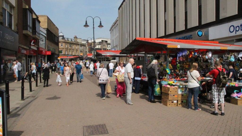 Barnsley market stalls