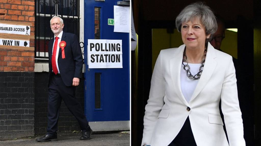 Labour leader Jeremy Corbyn and Conservative leader Theresa May