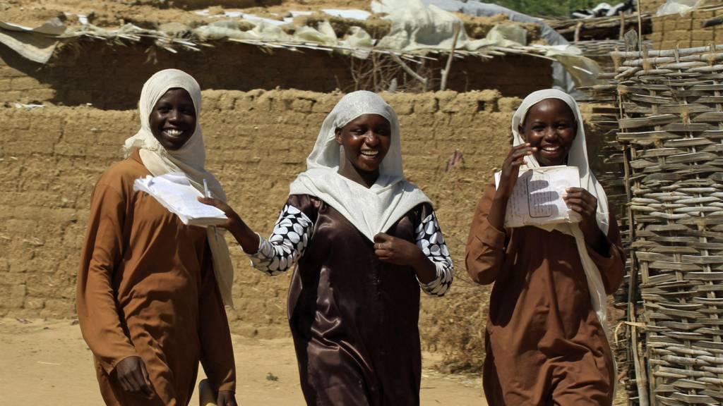 Women in a Darfur camp in Sudan