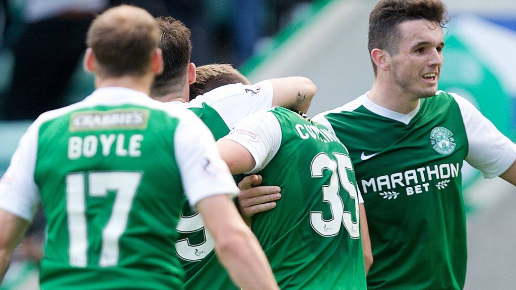 Hibs take on Dundee United at Easter Road