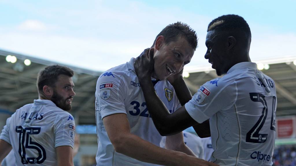 Leeds players celebrate