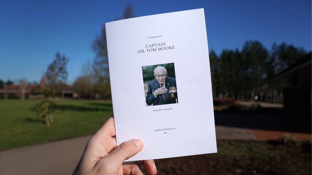 The Order of Service for the funeral of Captain Sir Tom Moore