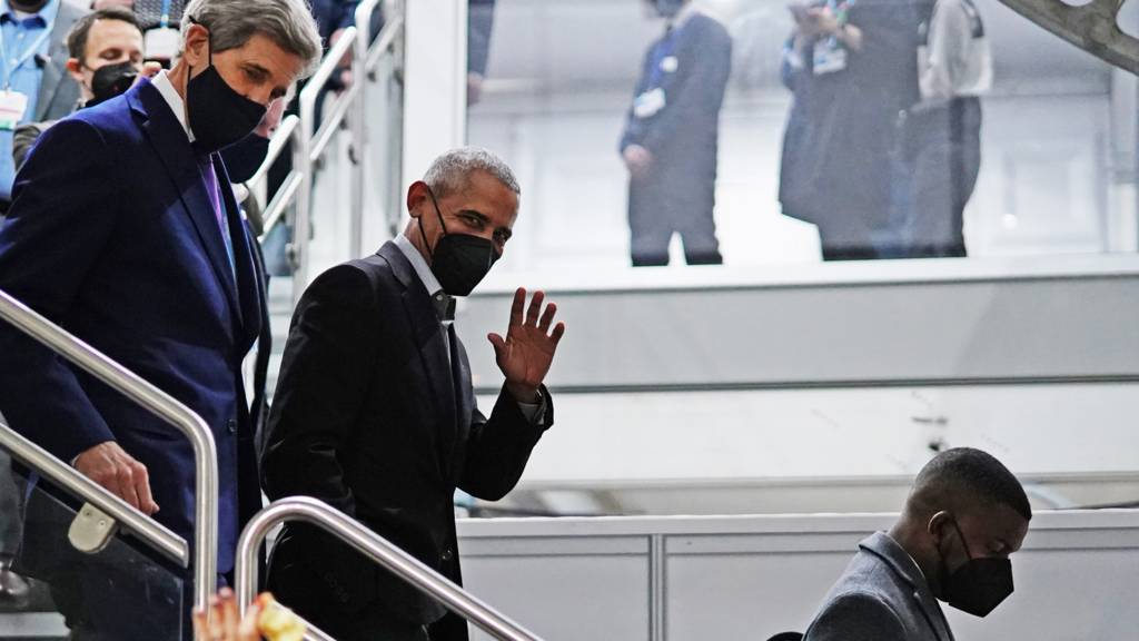 Barack Obama arrives at COP