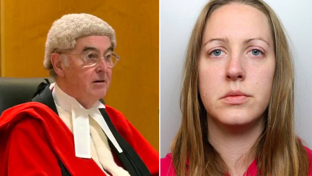 Judge sentencing Lucy Letby