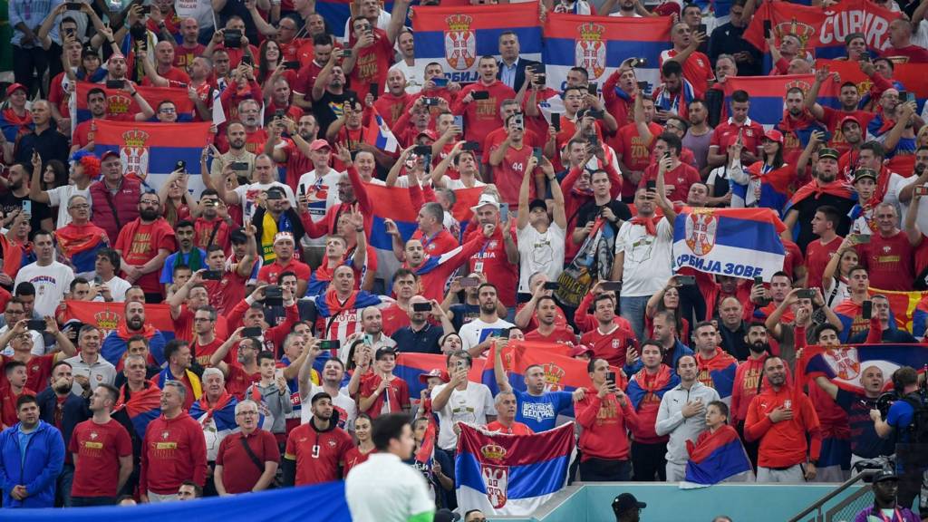 Serbian fans at the 2022 World Cup
