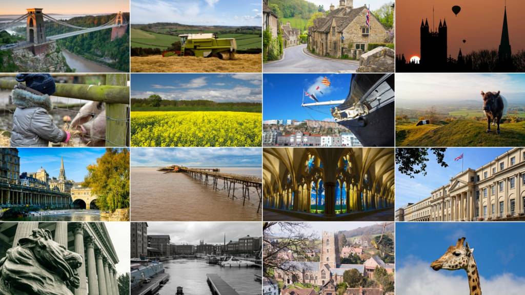 Montage picture of West Country landmarks